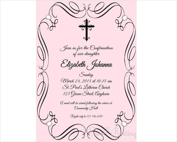confirmation party invitation template