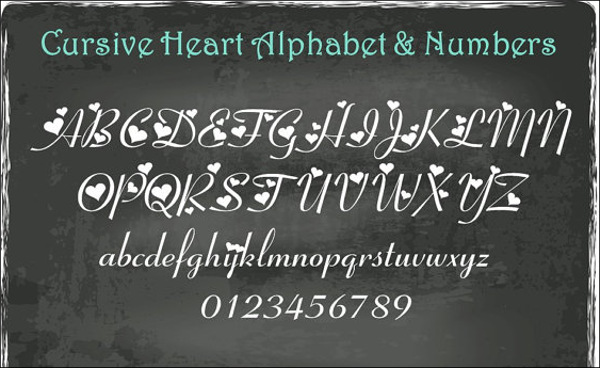 Heart Cursive Font