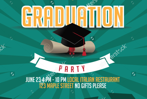 diploma invitation party template