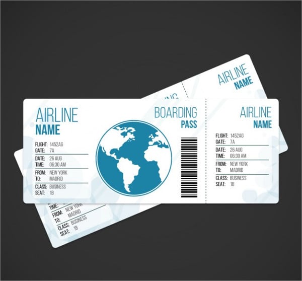 airline ticket template