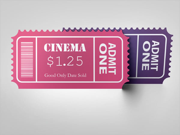 free movie ticket template