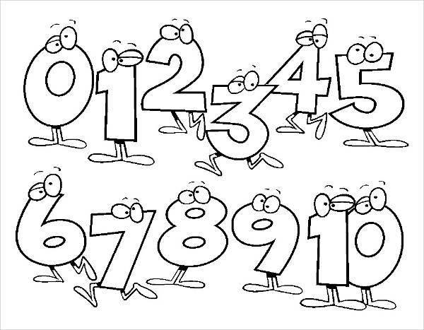 number coloring page for toddlers