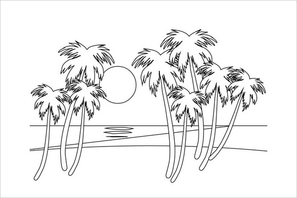 scenery coloring pages for adult