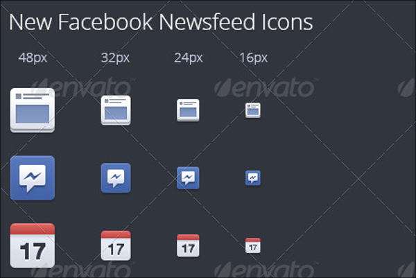 facebook newsfeed icons