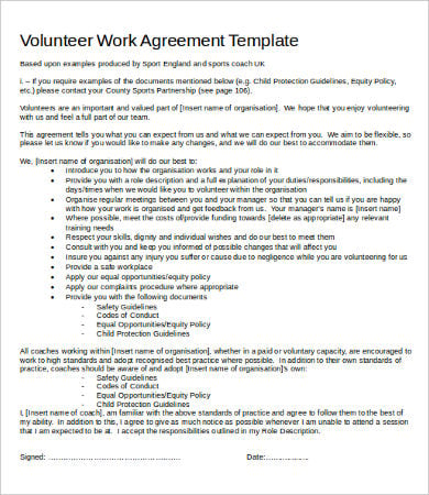 volunteer-work-agreement-template