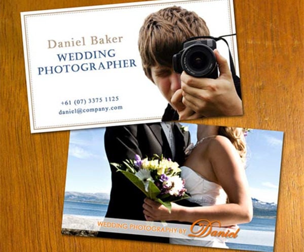 wedding photographer business card1