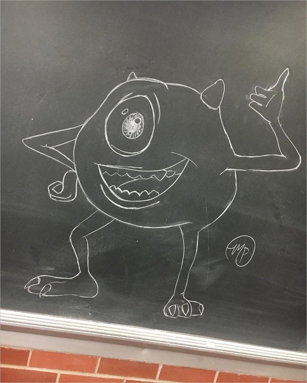 funny chalkboard drawing
