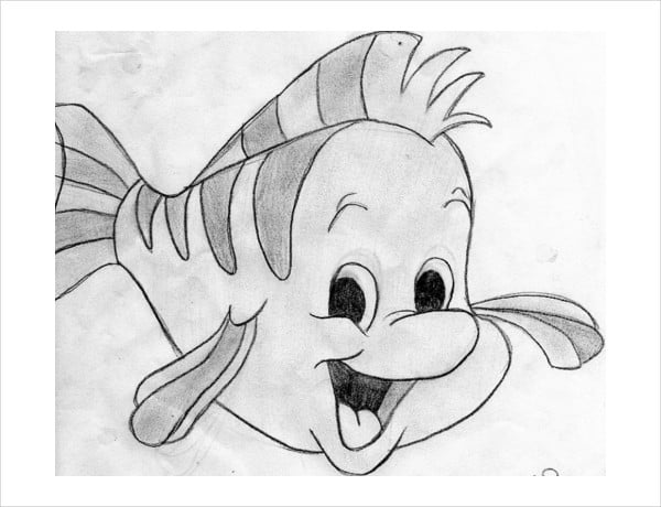 disney drawing of fish