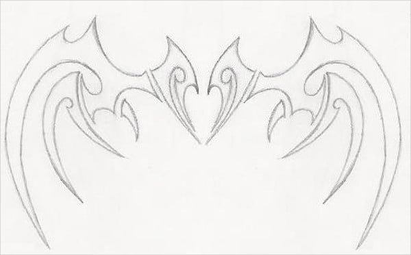 tribal heart drawing