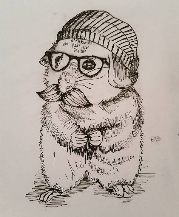 hipster drawing