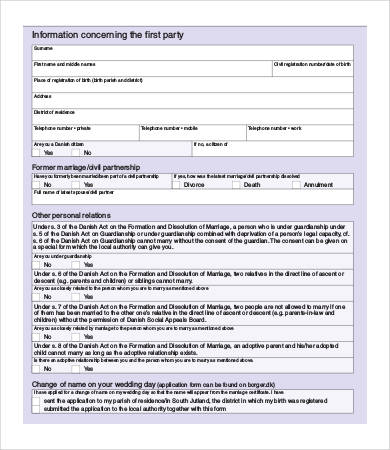 marriage separation notice template