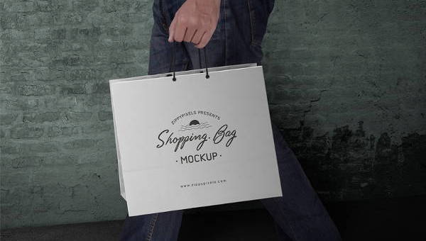 Free White Shopping Bag Mockup PSD - Good Mockups