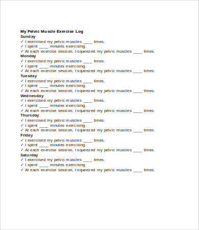 muscle exercise log