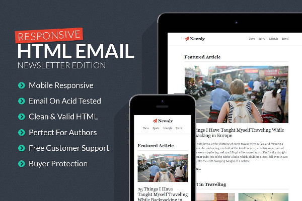 responsive email newsletter template