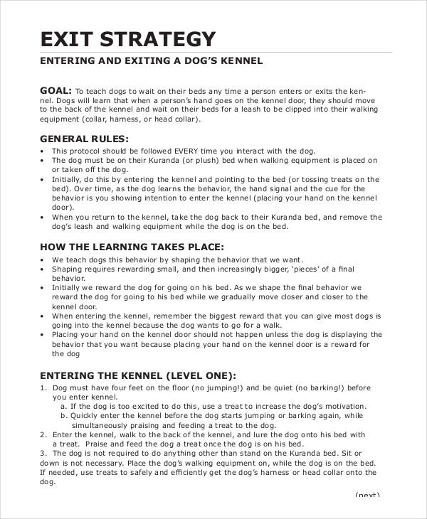 Exit Memo Template