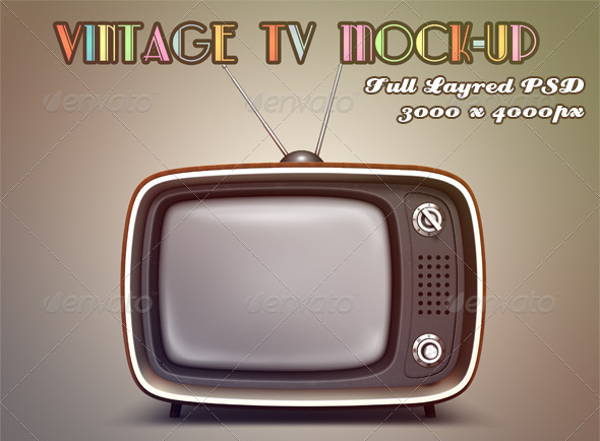 vintage tv mockup