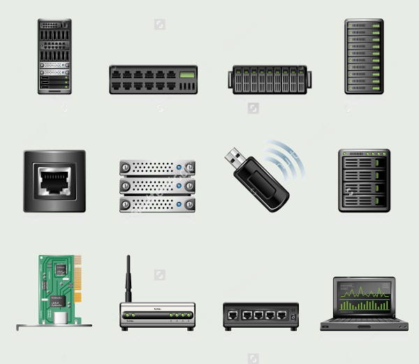 network hardware icons