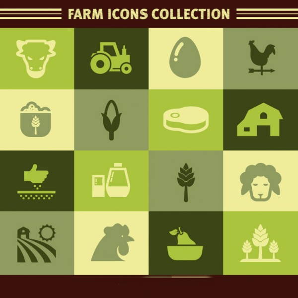 vector farm icons