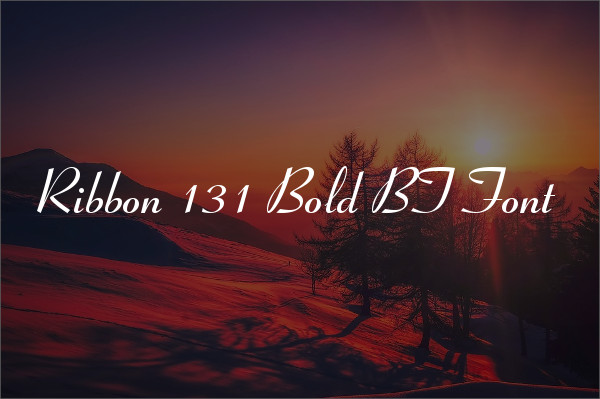 Ribbon Bold Font