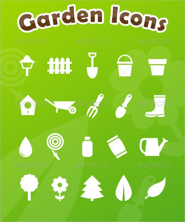 vector gardening icons