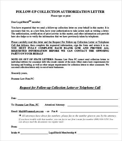follow up collection letter template