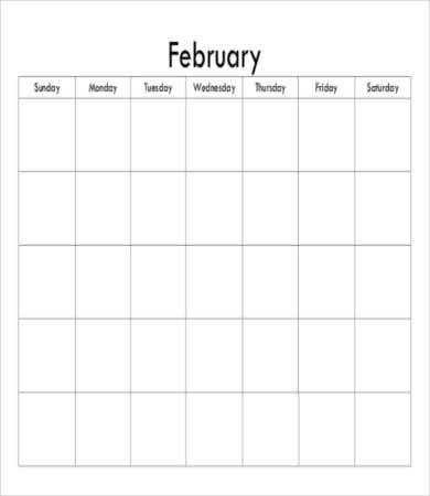 blank calendar pages