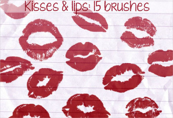 kisses lips brushes
