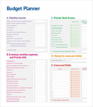 free management budget planner