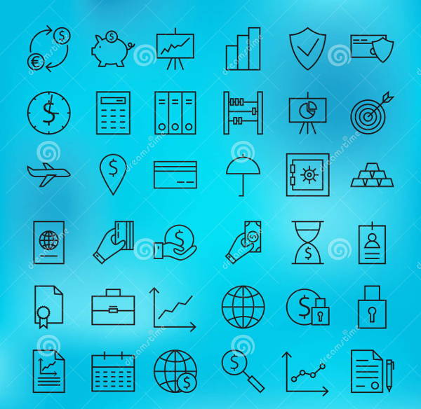 marketing and finance icons