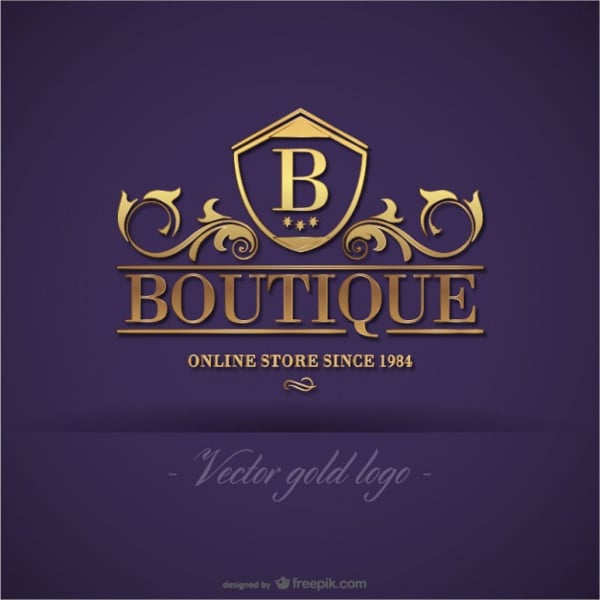 gold boutique logo design