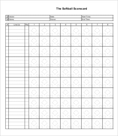 blank softball score sheet