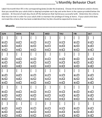 13+ Free Printable Behavior Charts in PSD | Illustrator | Word | PDF