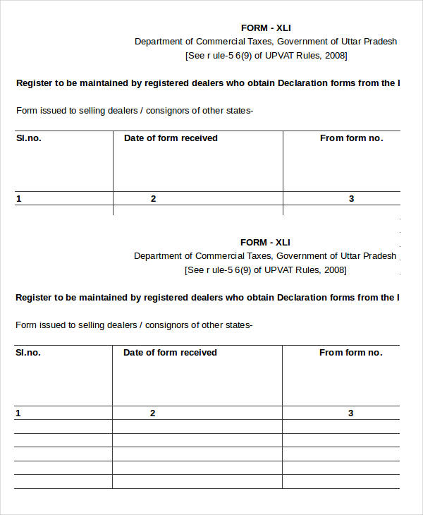 excel form template