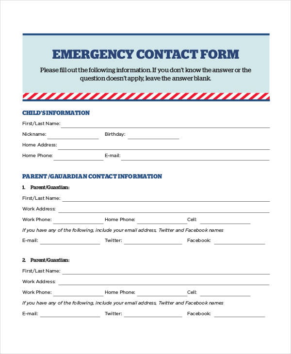 contact form template