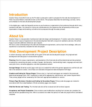 web design proposal