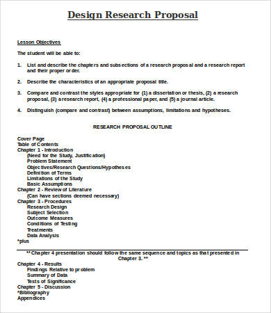 pattern of research proposal