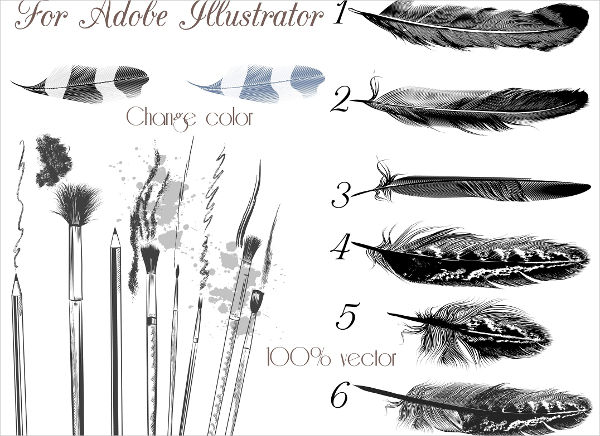 feather brushes for illustrator