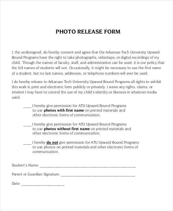 Photo Release Form Template - 9+ Free PDF Documents Download