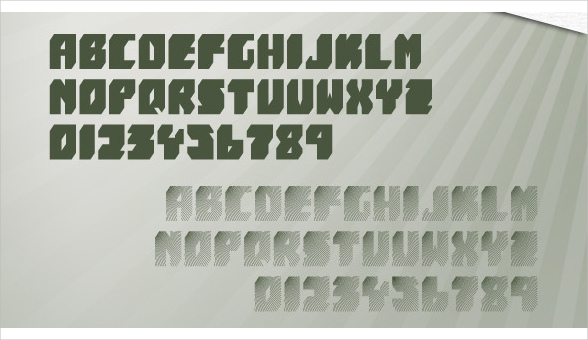 modern block font