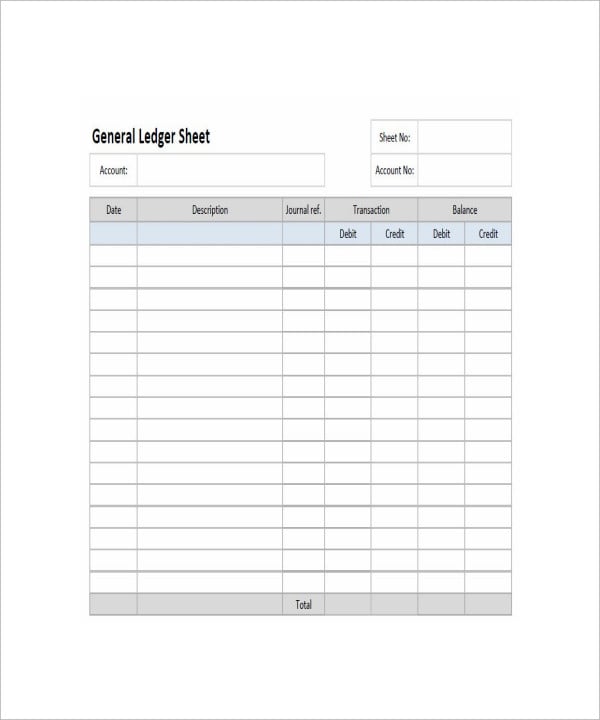 free ledger paper template