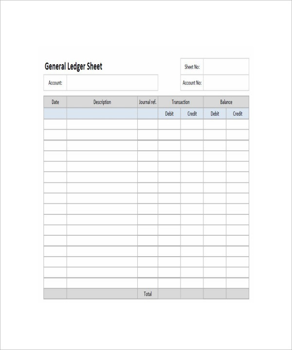 Ledger Paper Template - 7+ Free Word,PDF Document Download