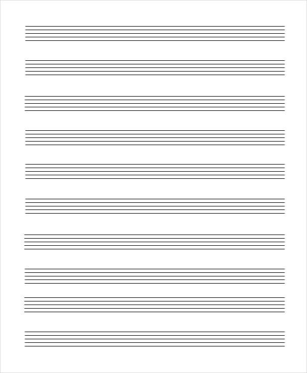 music ledger paper