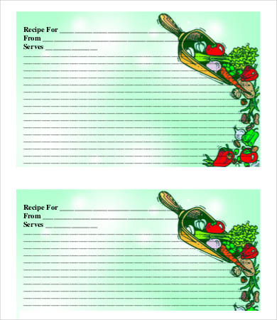 Recipe Card Template - 10+ Free PDF Download