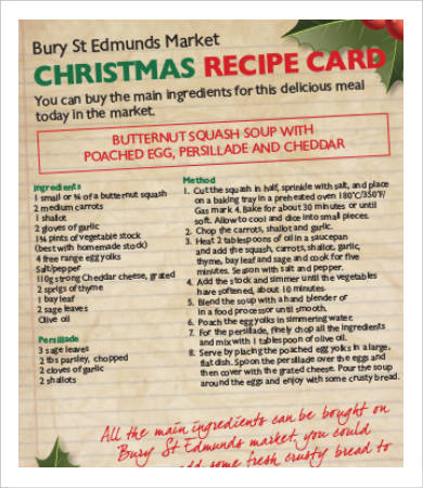 christmas recipe card template