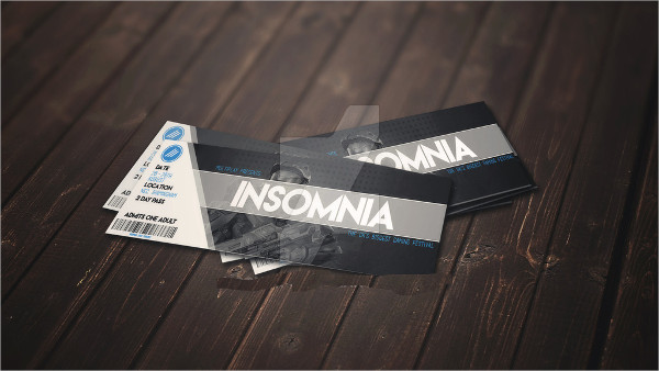 Insomnia Ticket Mockup