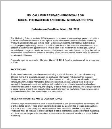 research proposal about social media