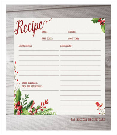 Recipe Card Template - 10+ Free PDF Download