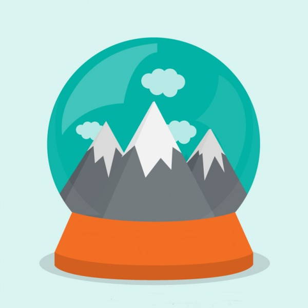 vector snow globe