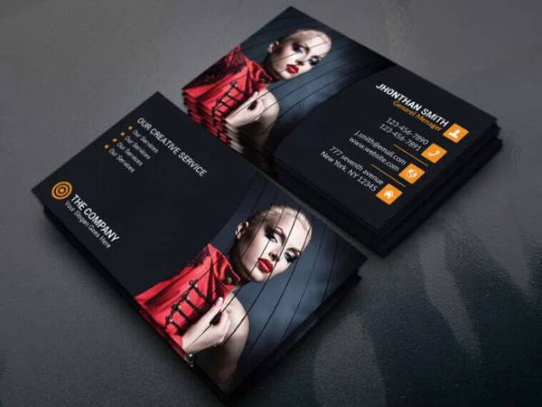 dark elegant business card