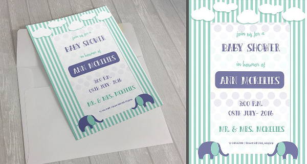 cool baby shower invitation template